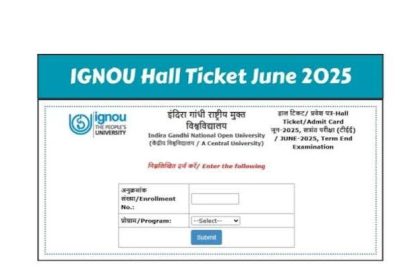 IGNOU June TEE 2025 Admit Card