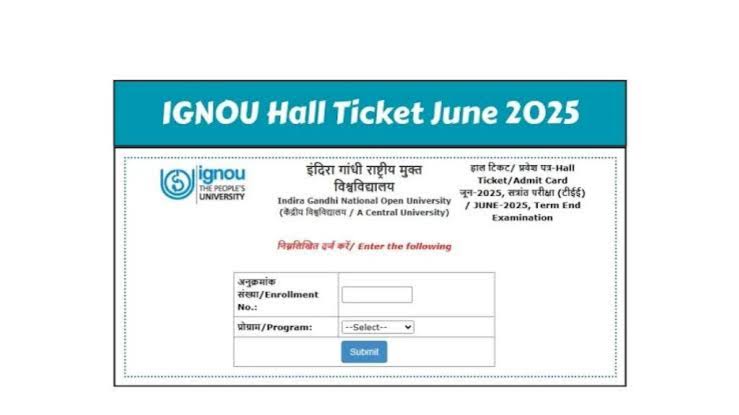 IGNOU June TEE 2025 Admit Card